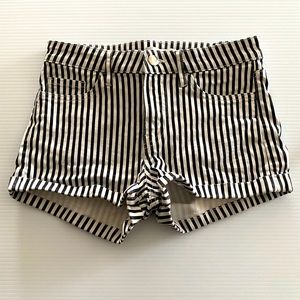 H&M High Waist Black & White Stripes